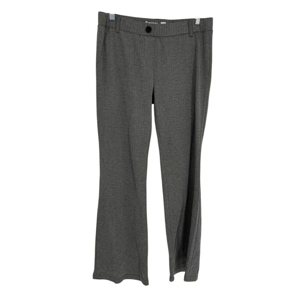 Betabrand Dress Pant Yoga Pants Women's Size Medium Grey Herringbone Bootcut